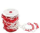 Пластиковая оградительная сигнальная цепь М10 10 мм 25 метров