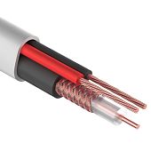 Кабель для видеонаблюдения квк-п-2X0,75 медный белый помещение для внутренней прокладки